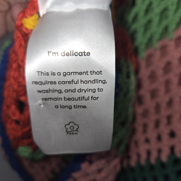 NWT Farm Rio Diagonal Stripes Crochet Midi Skirt Size M Boho Beach Coverup  $215 - Picture 11 of 12